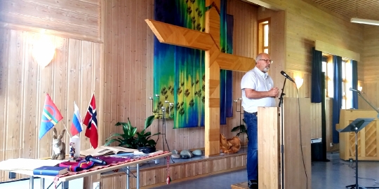 Ove Aksnes taler på kretsårsmøtet